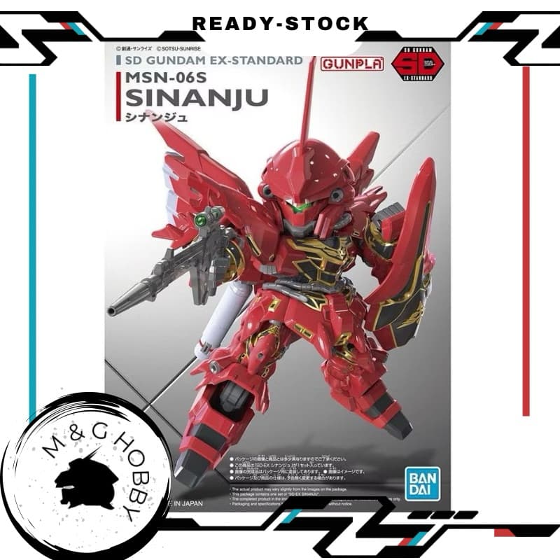 【 Ready Stock 】Bandai SDEX-Standard 013 MSN-06S Sinanju Gundam Model Kit <万代 SDEX高达 013 新安洲 高达UC 拼装模型>