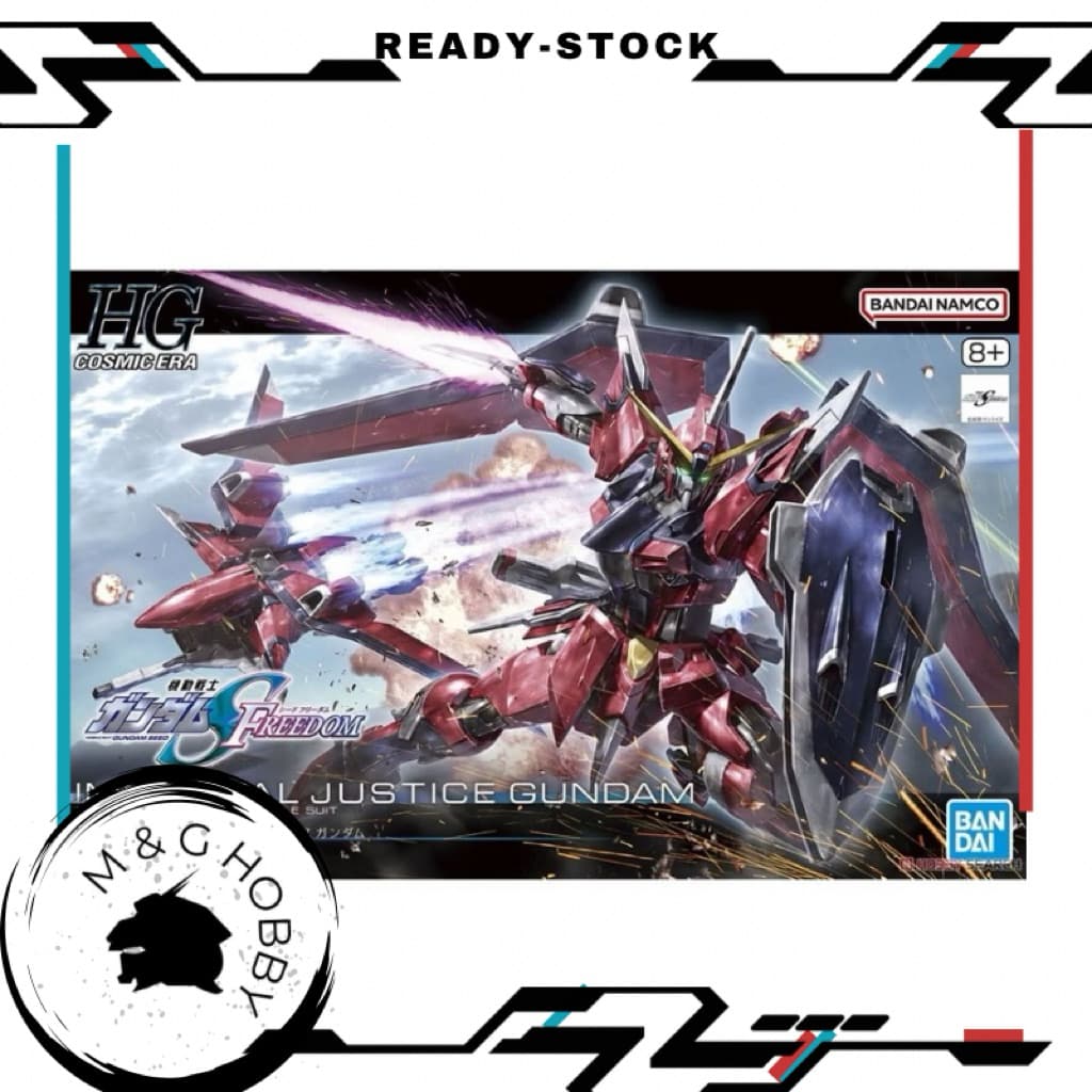 【 Ready Stock 】Bandai HG 1/144 Immortal Justice Gundam Model Kits <万代 HG 1/144 不朽正义高达 拼装模型>