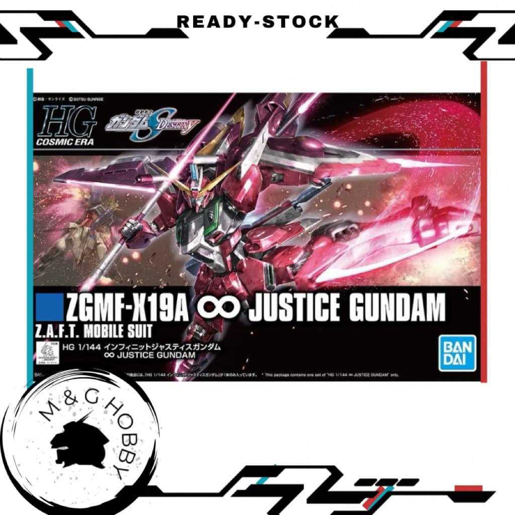 【 Ready Stock 】Bandai HGCE 1/144 Infinite Justice Gundam Model kit <万代 HGCE 1/144 无限正义高达 拼装模型>
