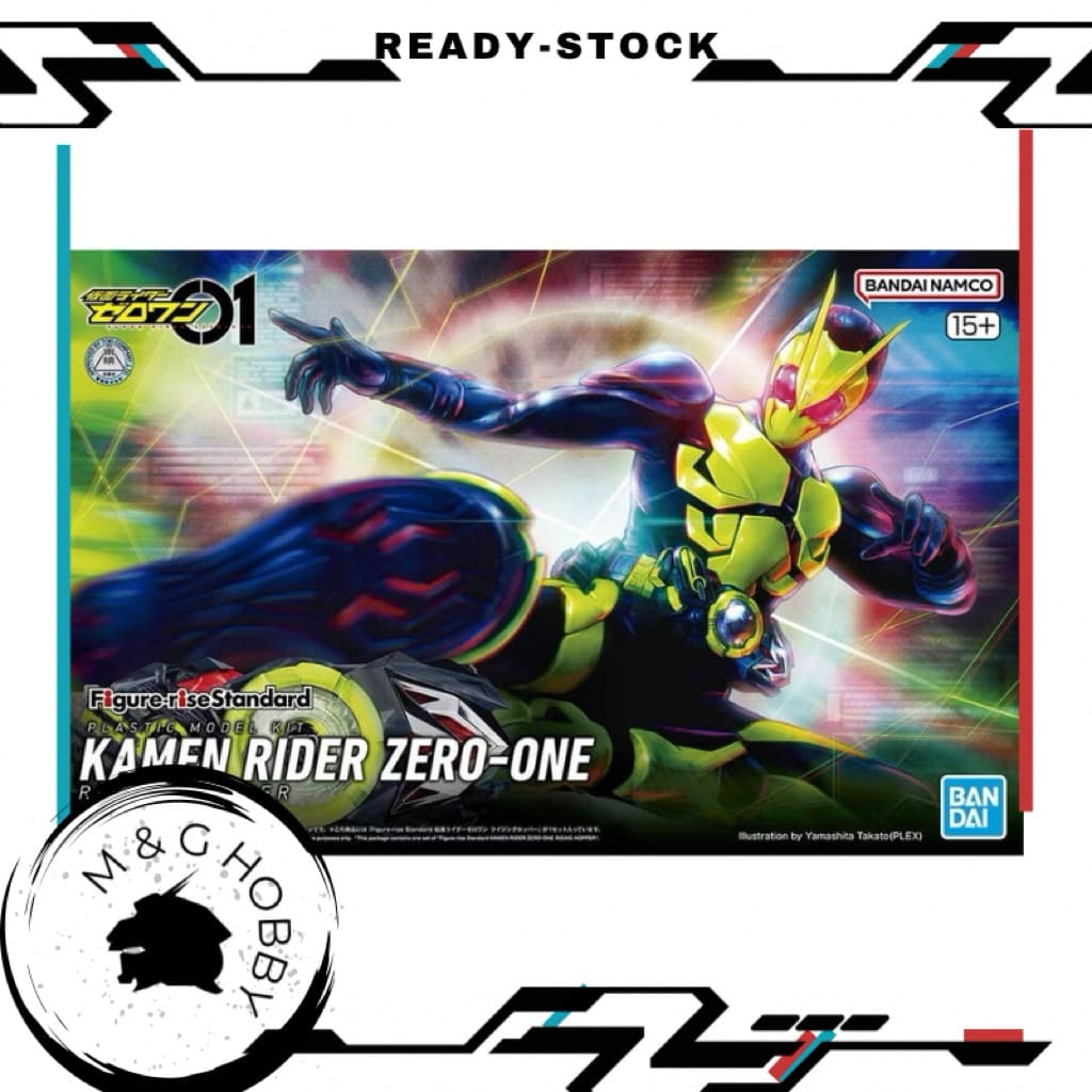 【 Ready Stock 】BANDAI Figure-rise Standard Kamen Rider Zero-One Rising Hopper Model Kits <万代 FRS 假面骑士 零一 高跃蝗虫 拼装模型>