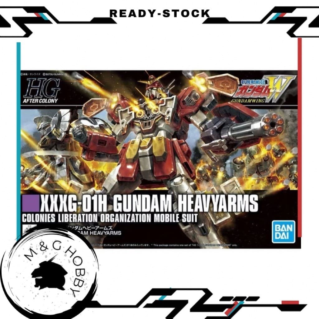 【 Ready Stock 】Bandai HGAC 1/144 Gundam Heavyarms Model Kit<万代 HGAC 1/144 XXXG-01H 重炮高达 高达W 拼装模型>